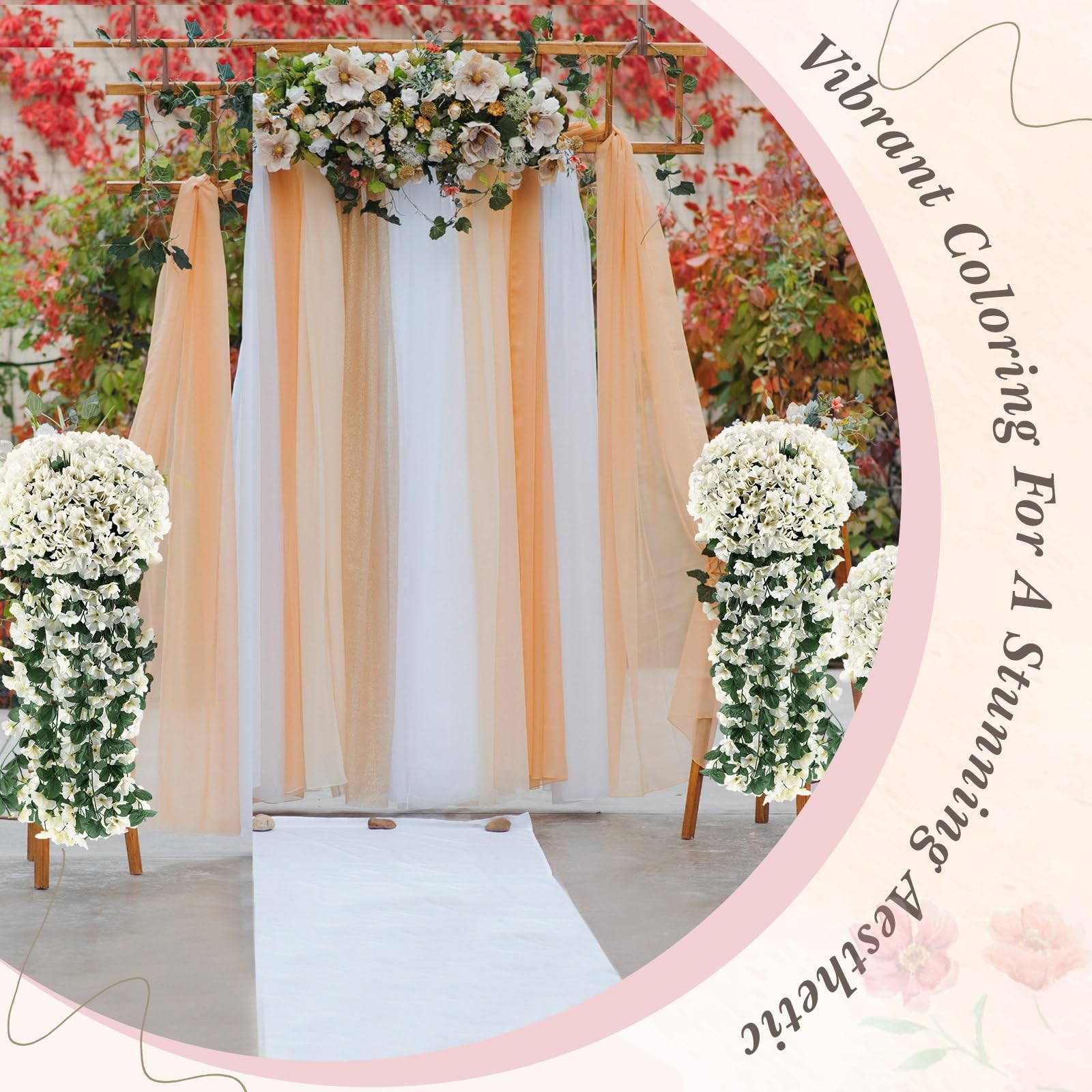 10 Pack 10 Pack Artificial Hanging Flowers Garland Arch Flowers for Wedding C…