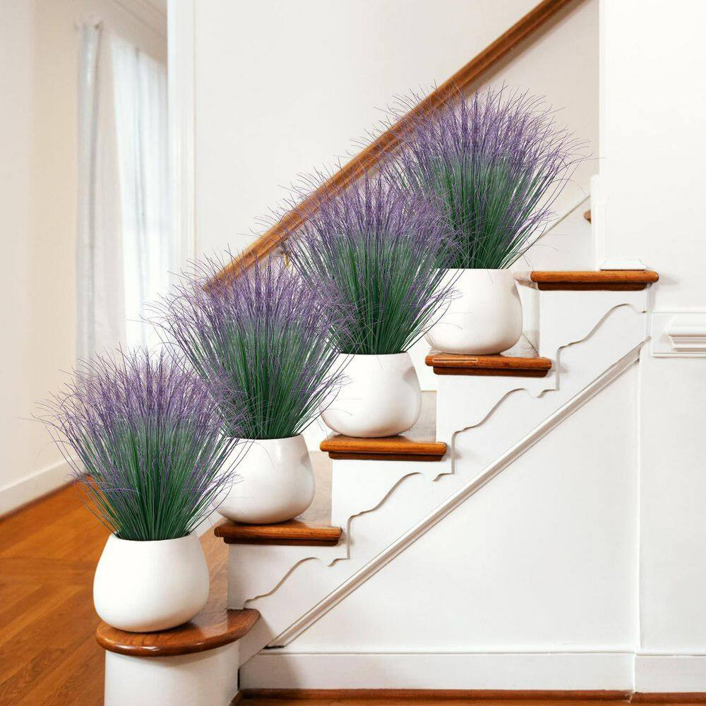 1 In. Artificial Green Purple Tail Shrub Green Indoor/Outdoor Artificial Plant W