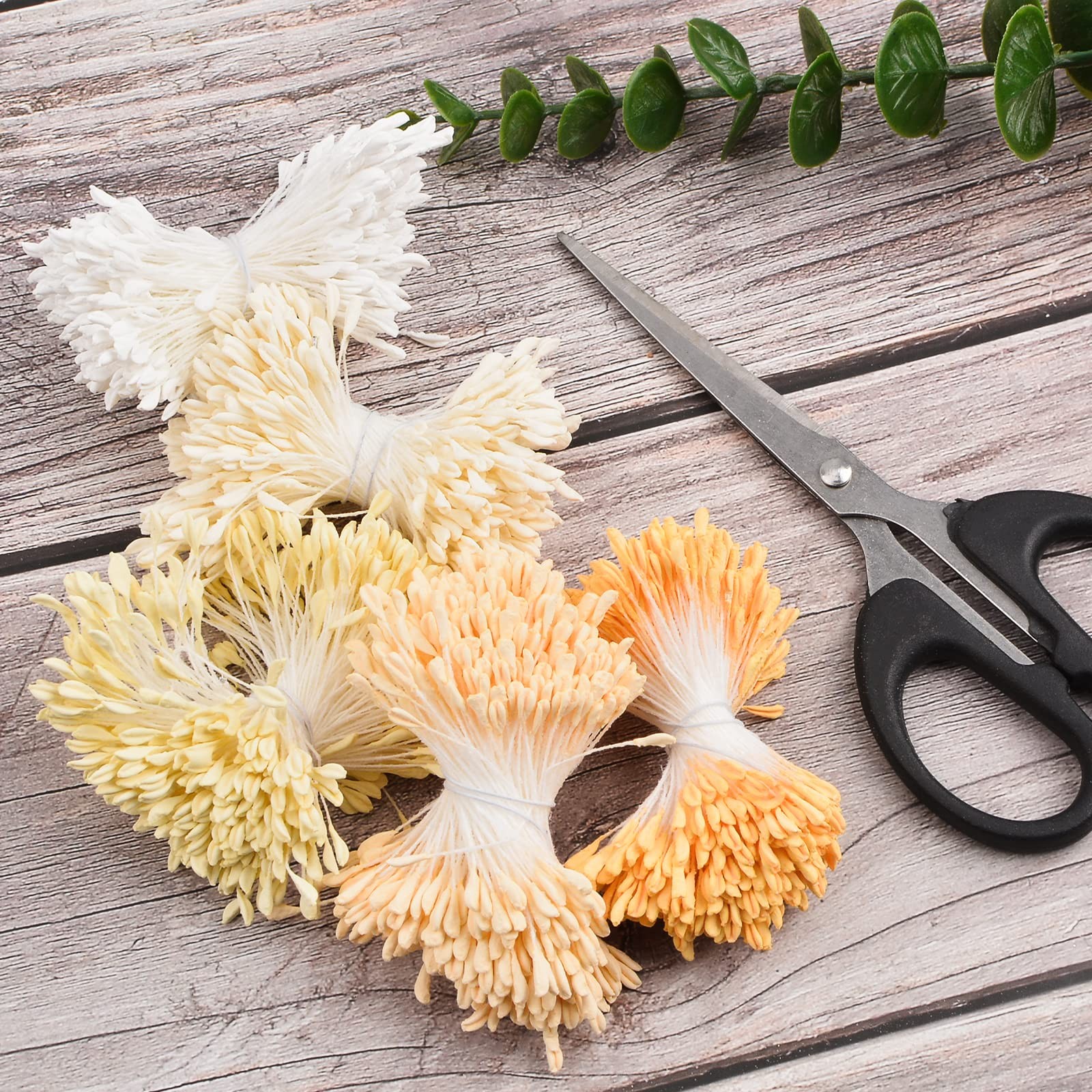 1700 Pcs Stamens for Crafts, Matte Malt-Shaped Simulated Stamens for Artifici…