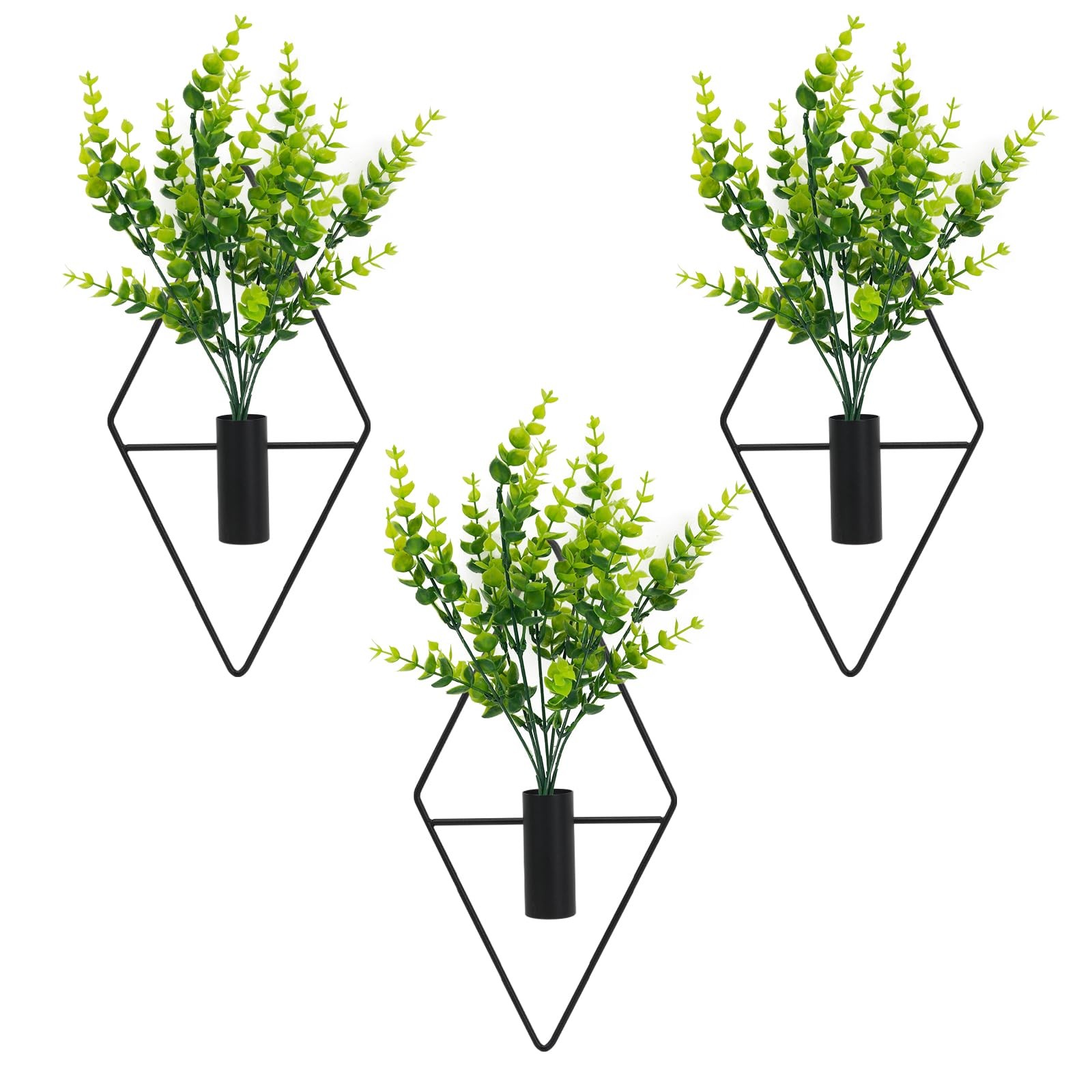 3 Pcs Wall Plants Artificial Decor,Boho Wall Decor,Home Office Living Room Wa…