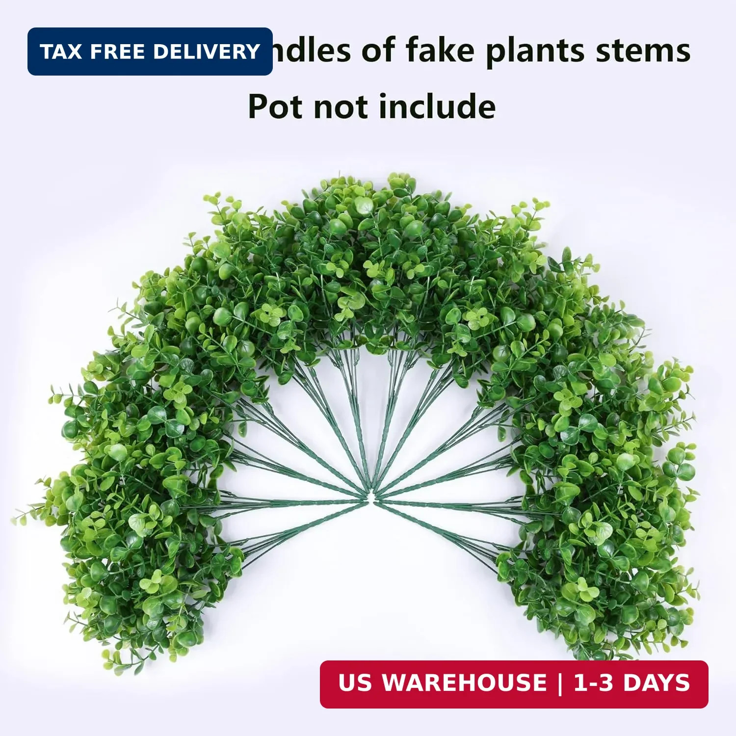 Artificial Faux Outdoor Plants for Spring Summer Decoration, 12 Bundles Fake Pla