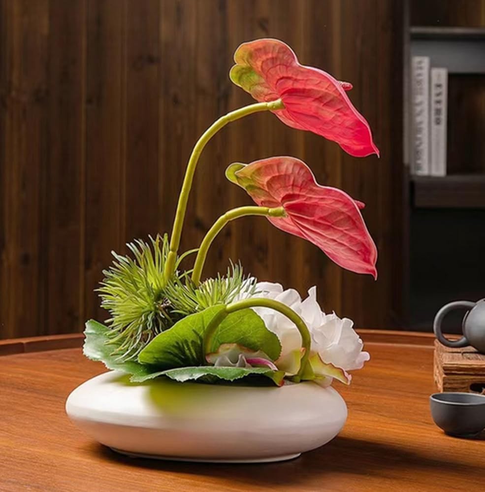 5 PC 24inch Artificial Anthurium Lily Flowers Permanent for Home Decor Bouque…