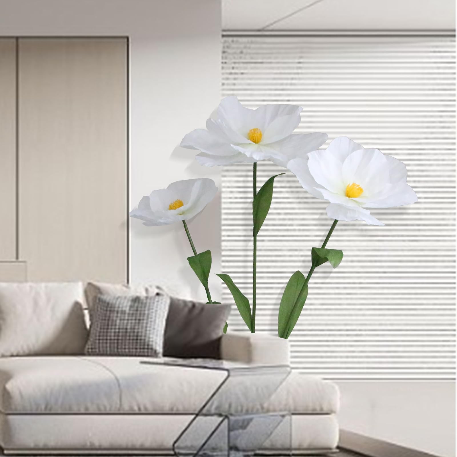 5.9 Ft Large Paper Artificial Flowers,Giant Flowers for Decoration,Standing H…