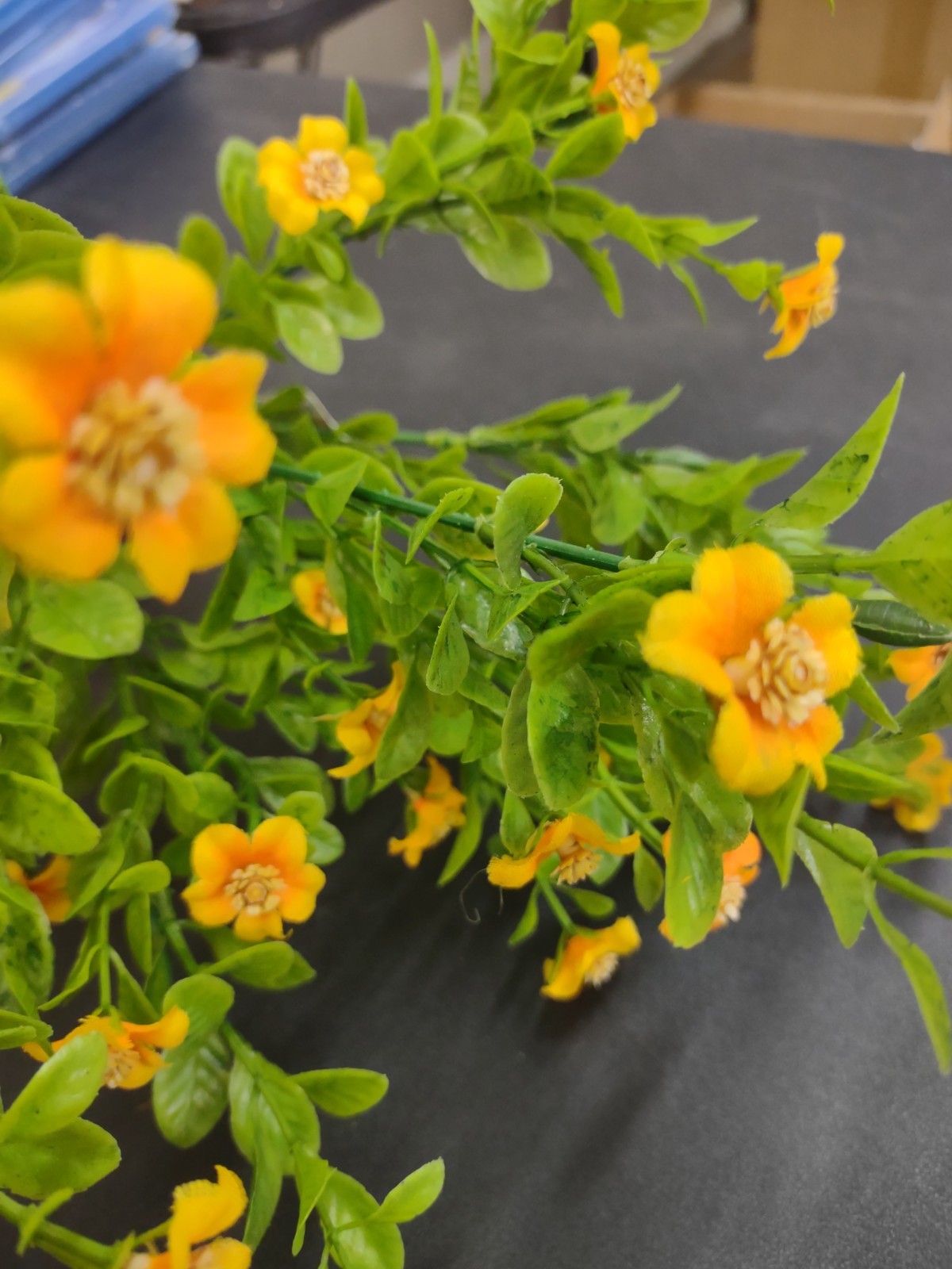 Jacob’s Ladder Silk Flower Bush, 16 Inches, Golden Yellow, Artificial Plant