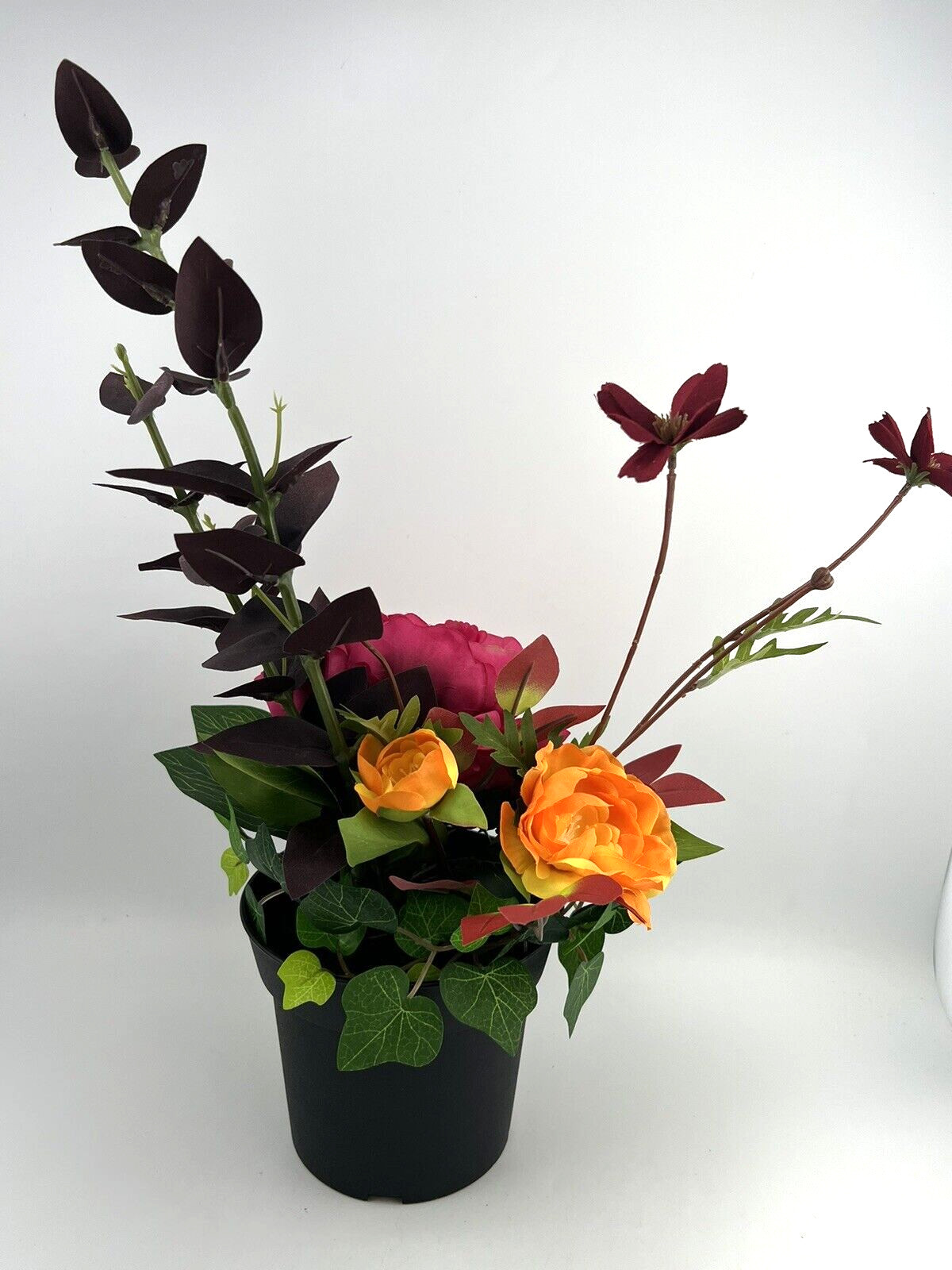 NEW IKEA Fejka Artificial Potted Plant Indoor/Outdoor Arrangement Dark Red 20″