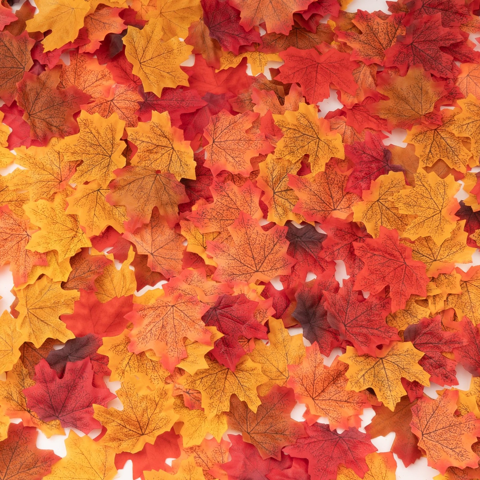 300 PCS Artificial Maple Leaves Mixed Colors Fall Decor Multicolored B Craft