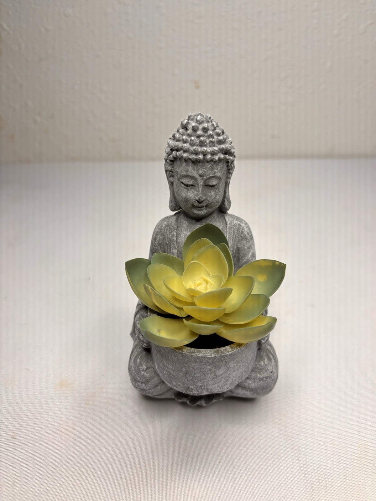 Buddha Concrete Modern Planter Faux Succulent Plant Decor Small