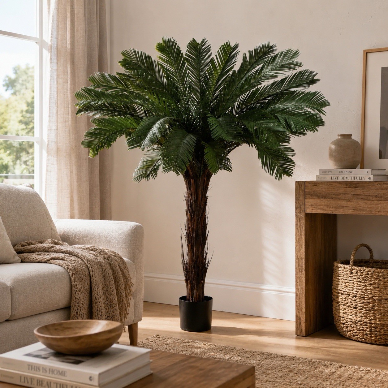 6’ UV Cycas Artificial Palm Tree Home Decor Indoor/Outdoor