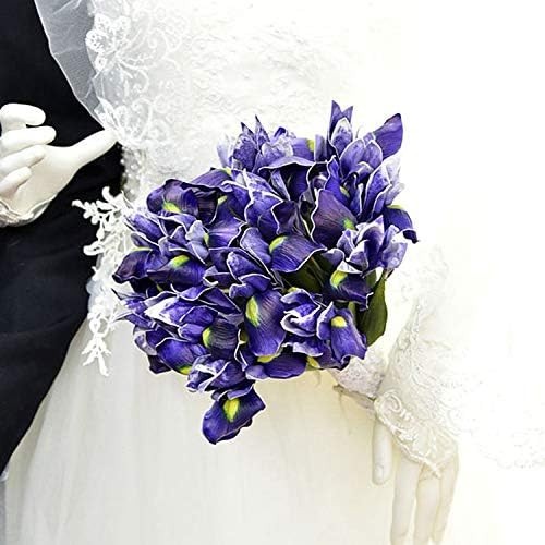 4pc Artificial Iris Flower Silk Flower,Flower Bouquet,Long Stem 18″ Fake Irel…
