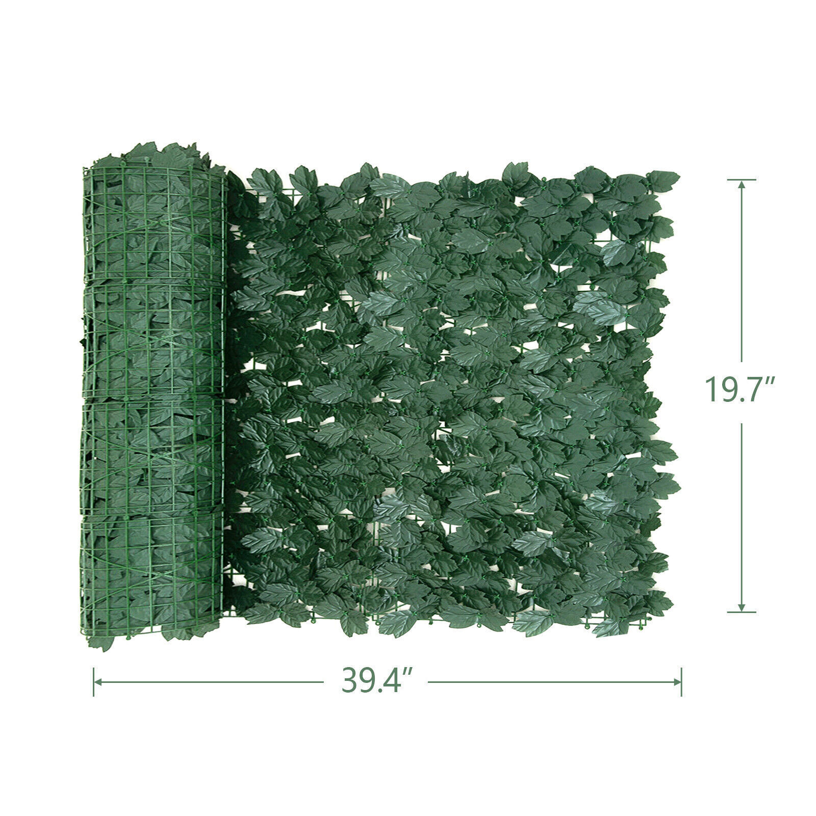 118″x39″ Artificial Privacy Fence Wall Screen Faux Ivy Leaf Outdoor Garden Decor