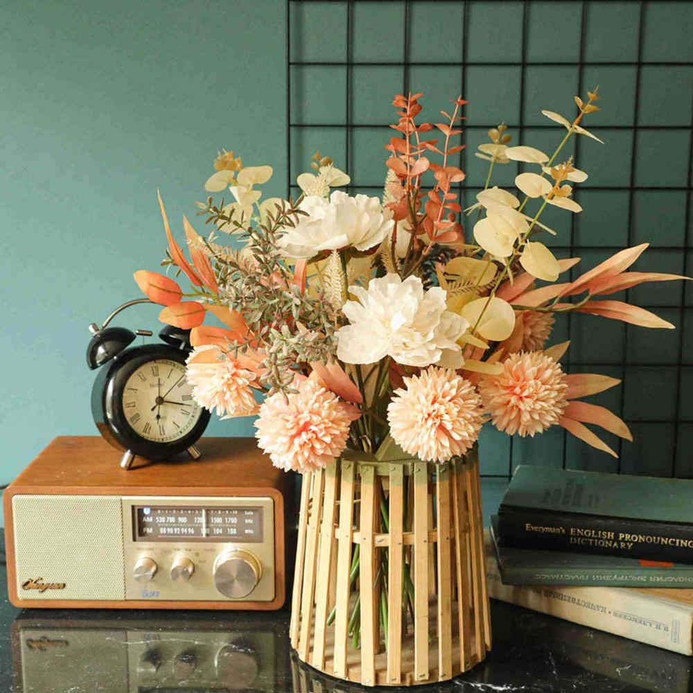 Artificial Fake Flowers Plants Silk Flower Arrangements Wedding Bouquets Deco…