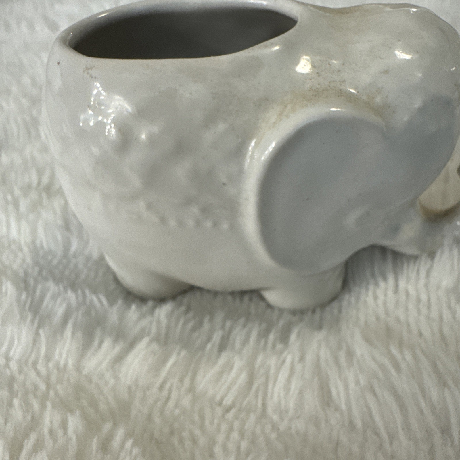 Elephant Succulent small Planter Shaped Pot Decor Home Office Desk nursery WHITE