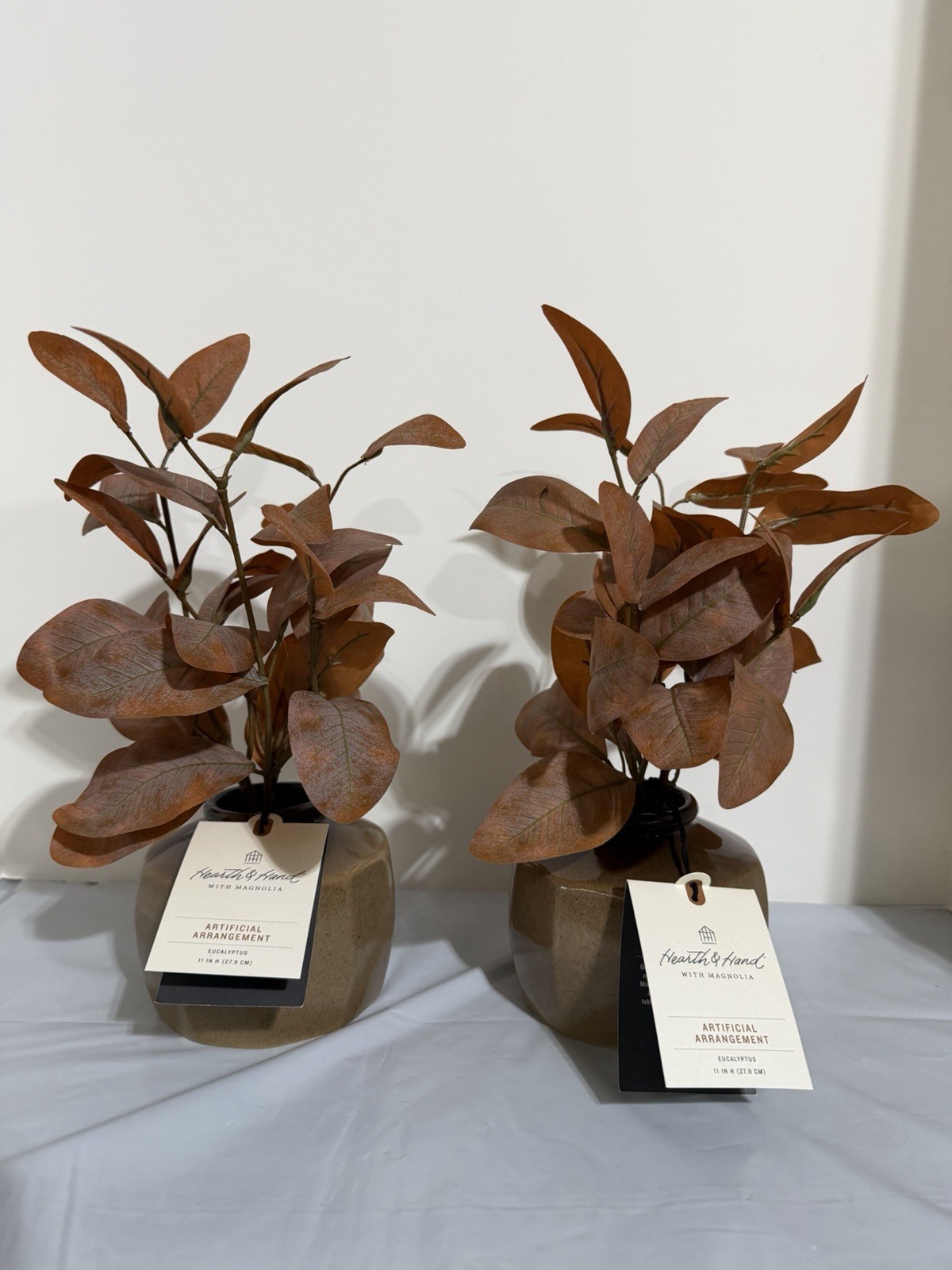 11 Inch Artificial Eucalyptus Arrangement (2 Pack) – Hearth And Hand