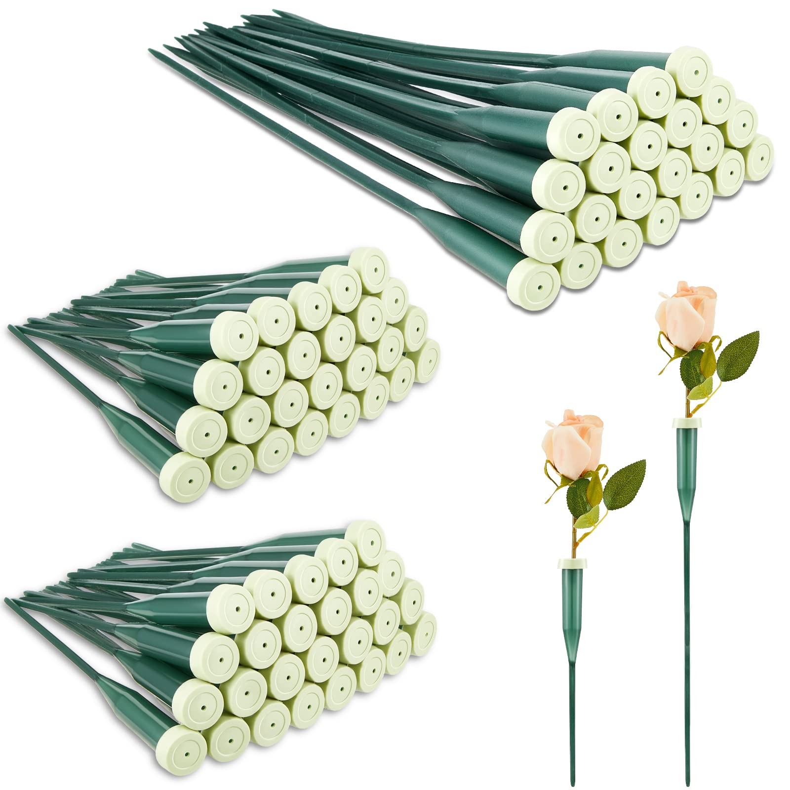 72 Pack 12&6 Inch Stem Water Tubes w/ Caps, Vials for Floral Arrangement