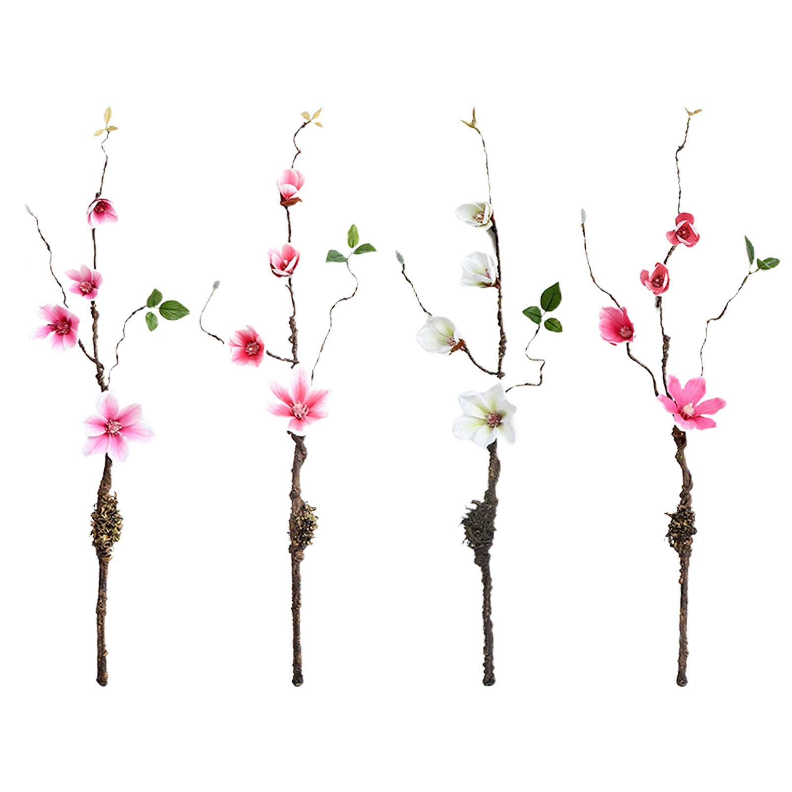 Magenta Artificial Magnolia Dead Branch 65cm Decor
