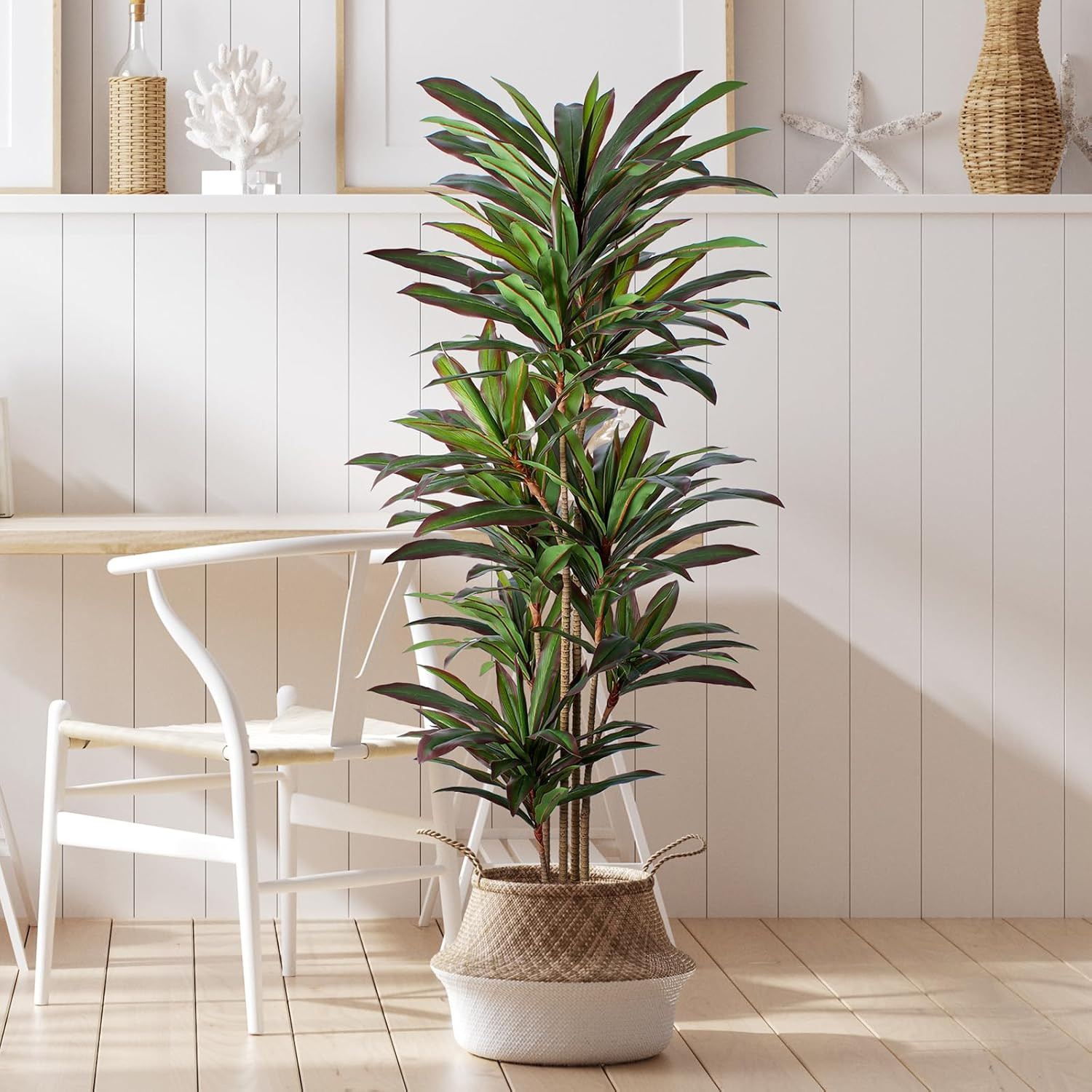 6Ft Dracaena Red Yucca Artificial Plant – Realistic Faux Tree for Home Decor
