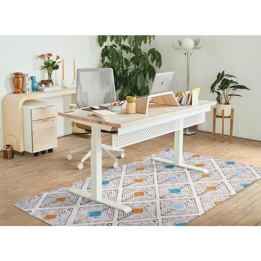 Harpe Faux Rabbit Ivory & Tan 3X5 Area Rug