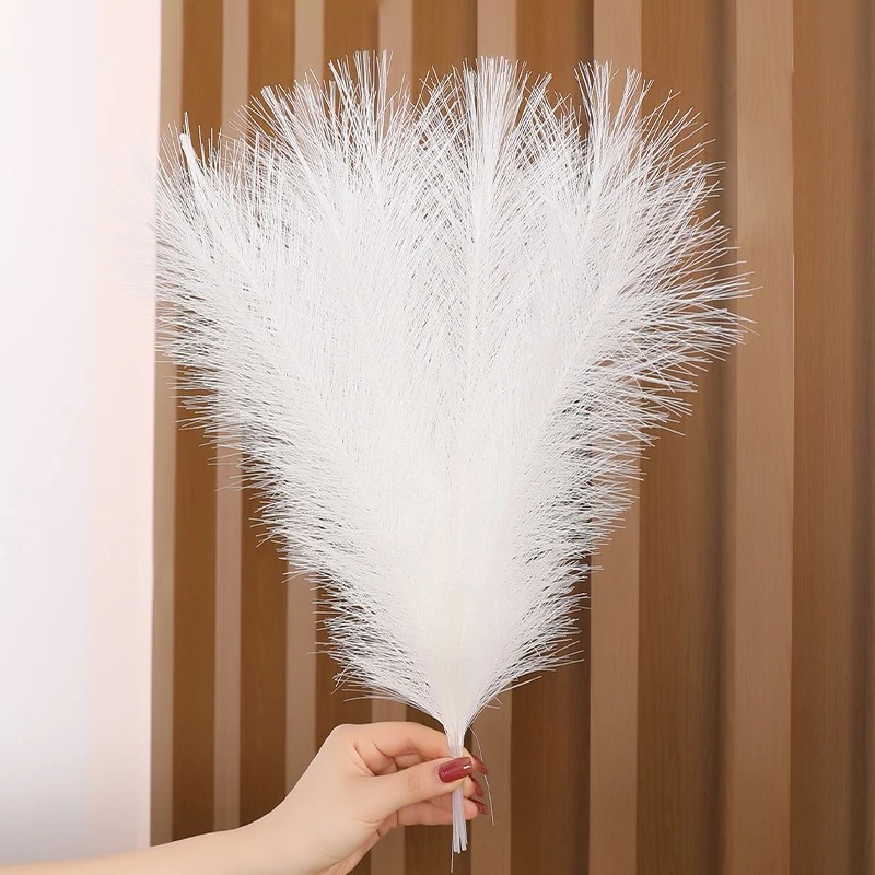10-100PCS Artificial Pampas Grass Bouquet – Fluffy Boho Reed Stems for Wedding,