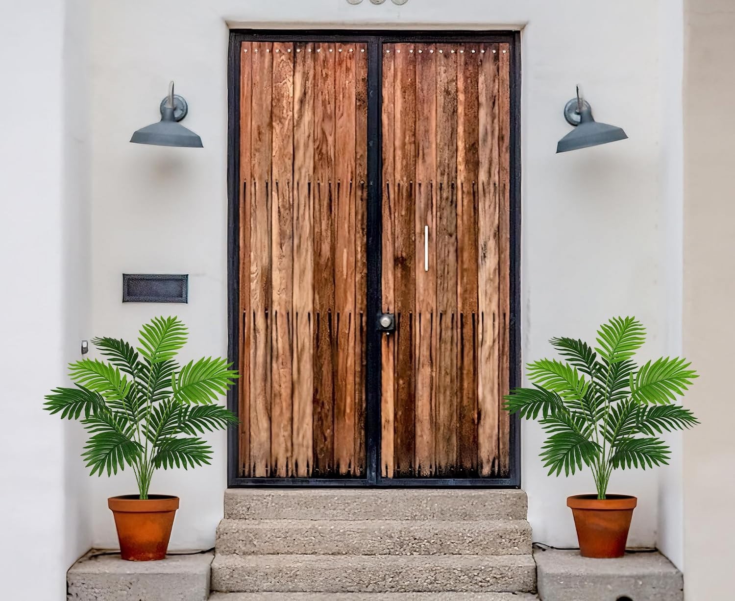 2PCS 30″ Artificial Areca Palm Plant – Large Faux Tropical Greenery for Home, Ga