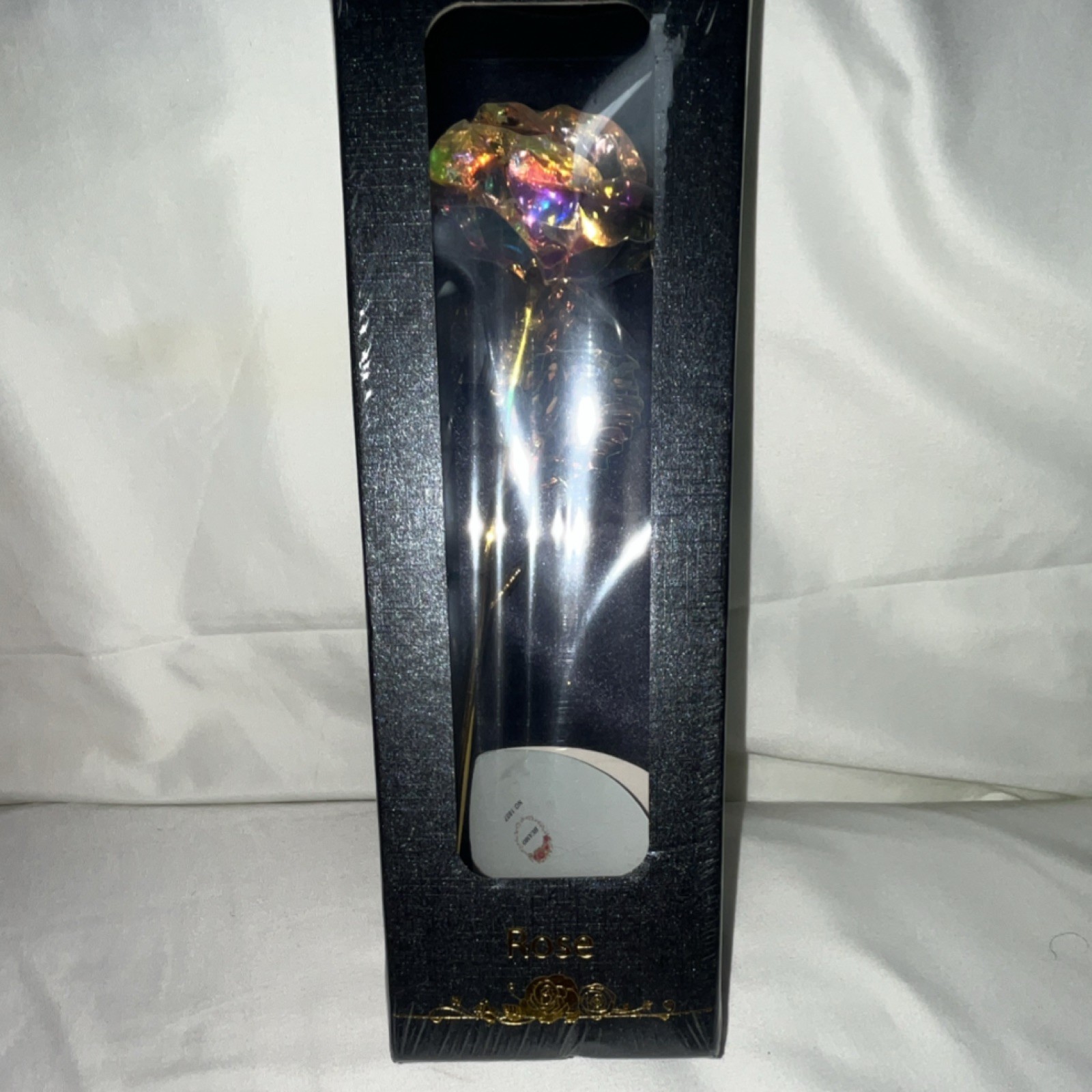 Artificial Multicolor Rose Flower Stem in Display Gift Box