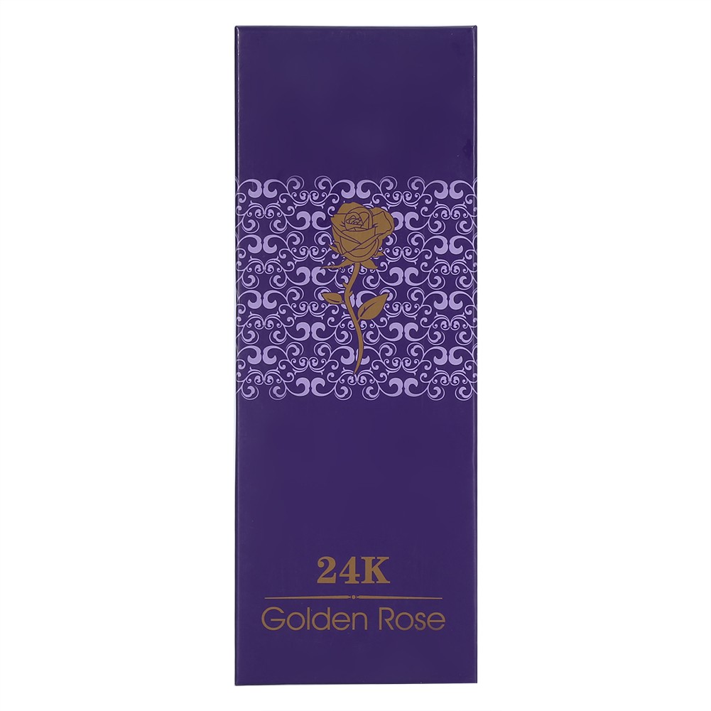 (Golden)24K Gold Foil Flower Artificial Rose Valentine Day Romantic Gift