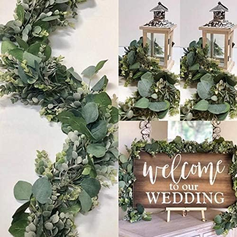 6.2 Ft Long Faux Eucalyptus Greenery – Wedding Arch Summer Decor – Lambs Ear & M