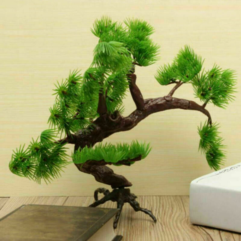 Bonsai Artificial Fake Quality Green Pine Tree Plant Home Garden Office Decor