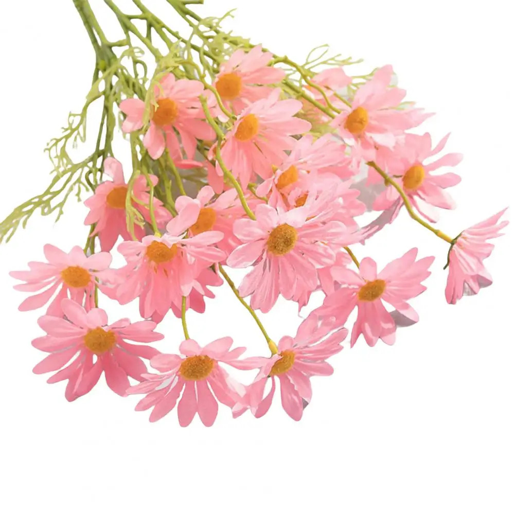 5 Heads Artificial Flower Fake Flower Decor UV Resistant Silk Colorful Handcraft