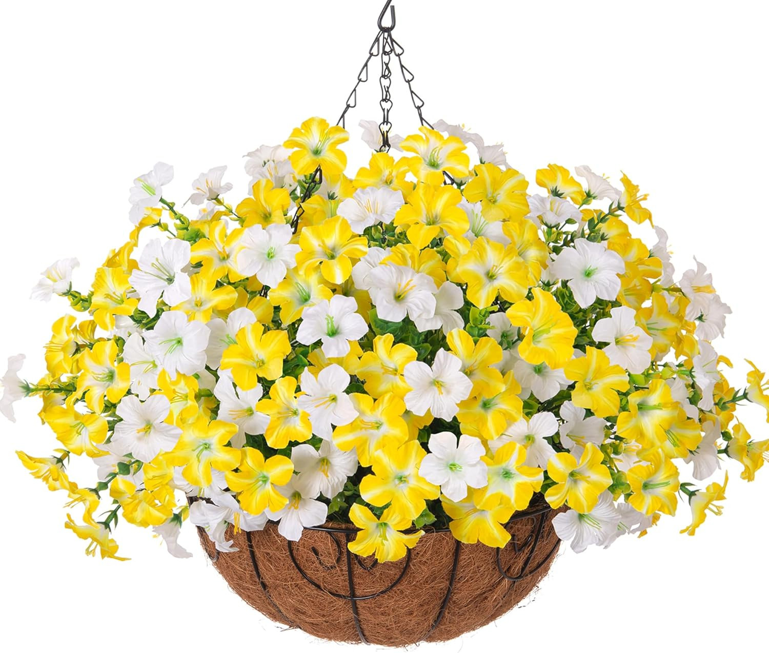 Artificial Hanging Flowers for Outdoors Baskets Spring Fake Plants Outdoor Decor