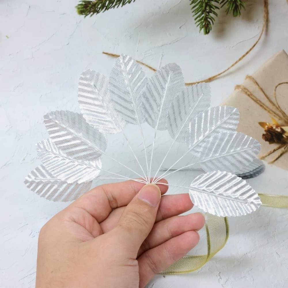 Artificial Silk Wired Leaves for DIY Crafts Floral Arrangements Bouquets Wedding