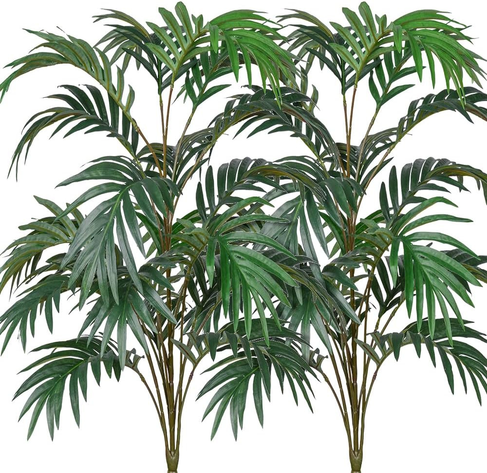 DVGUN 2 Pack Artificial Palm Plants Leaves Faux Fake Tropical Large Palm Tree Im