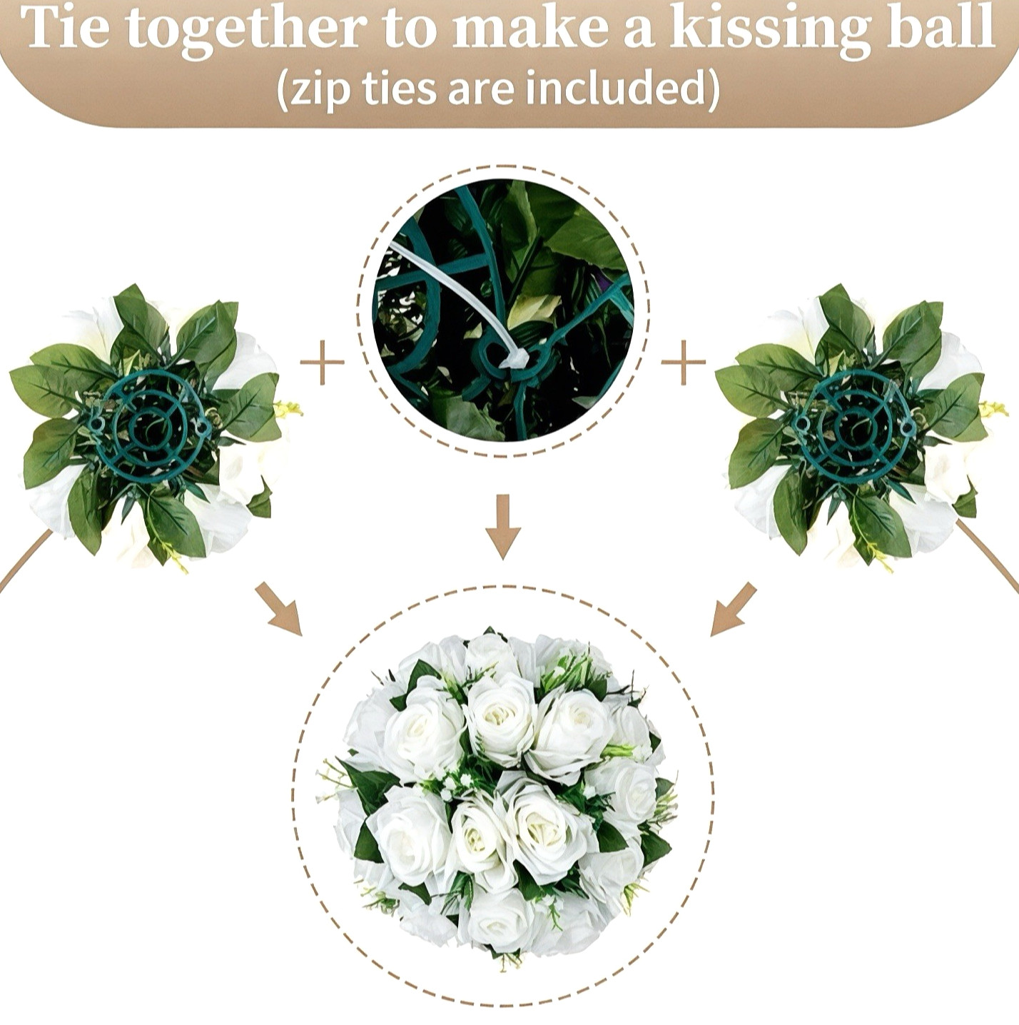 2‑Pack White Peony Silk Bouquets 10” Artificial Flowers Wedding Party Display