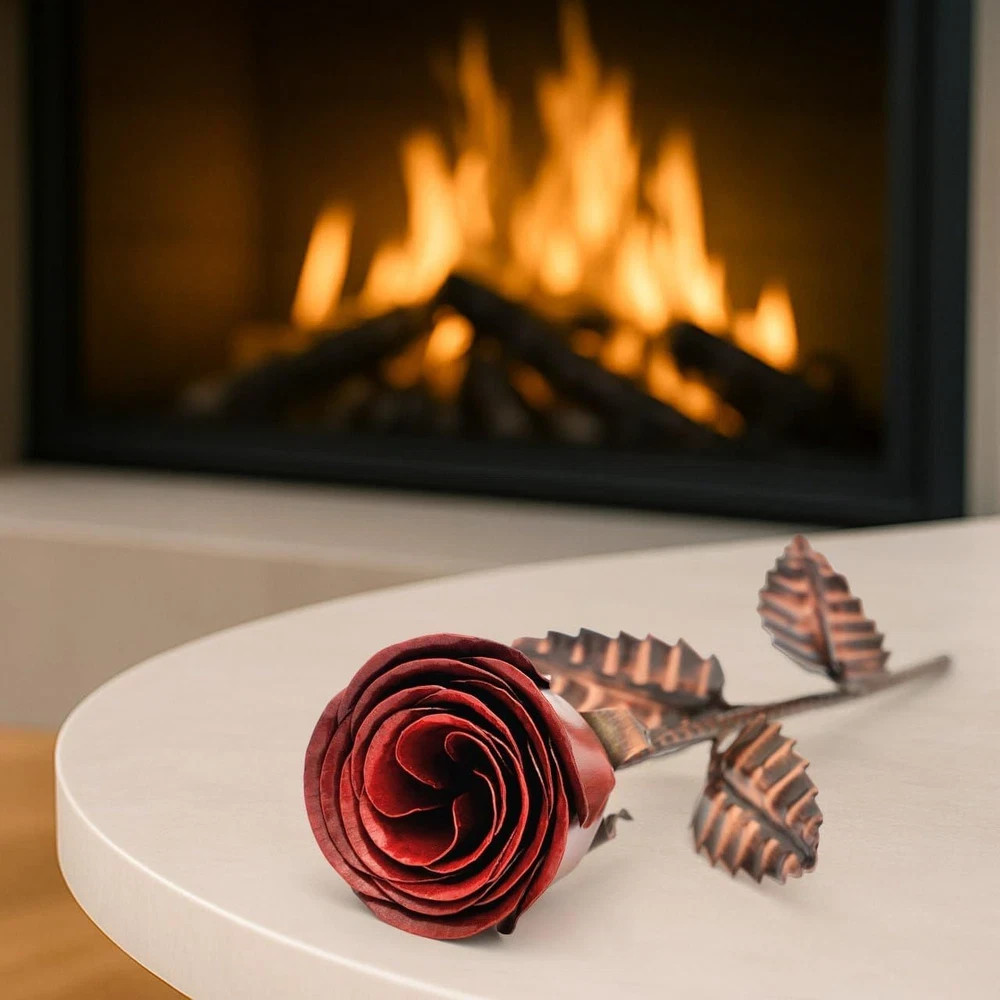 Bronze Anniversary Rose with Stand – Perfect Gift for Her 8th & 19th Anniversari