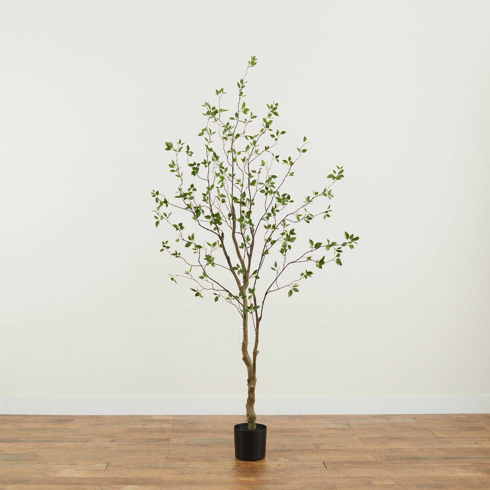Nearly Natural 8ft Minimalist Citrus Artificial Tree in Green