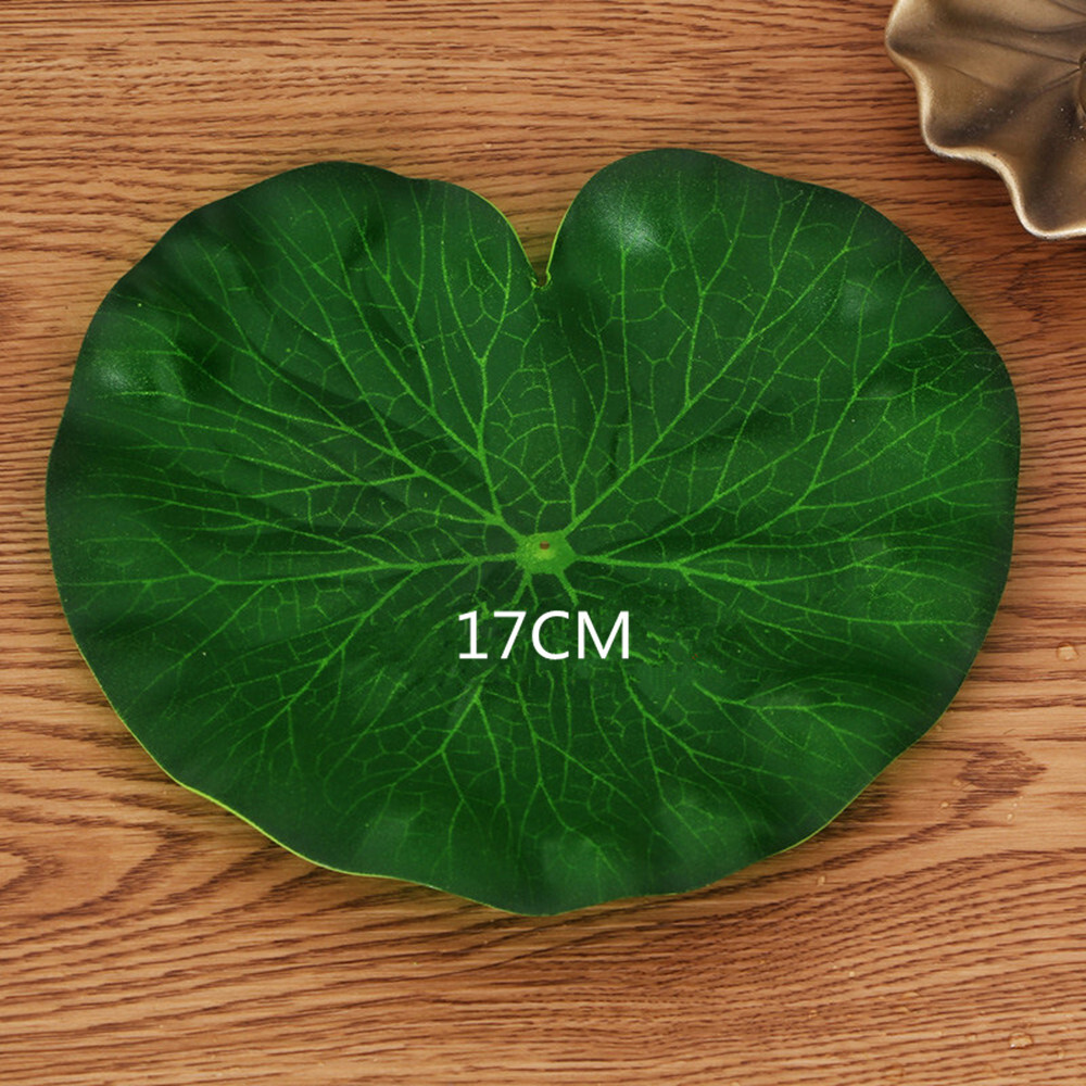 Fake Artificial Lotus Leaves Flower Plastic Water Lily Floating Pool Decor 10pcs
