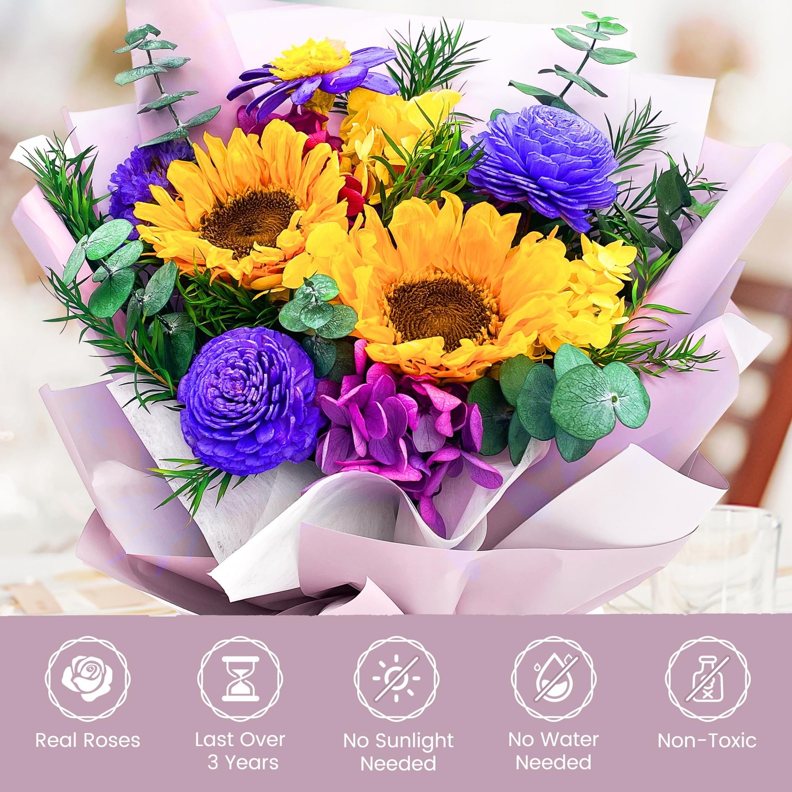 Flowers for Delivery Tomorrow, Preserved Flower Bouquet with , Dried Flowers …