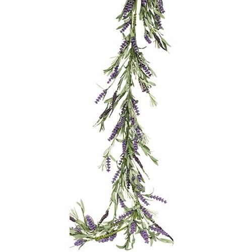 New Country Cottage Farmhouse Purple WHISPY LAVENDER GARLAND Swag Vine 5ft