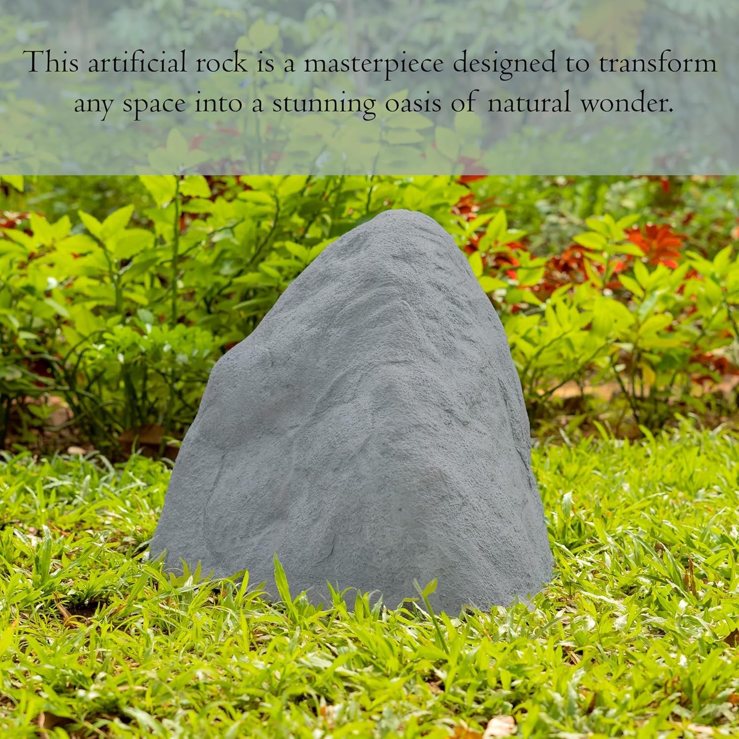 Decorative Outdoor Weather-Resistant Artistic Artificial Faux Stone Rock, Garden