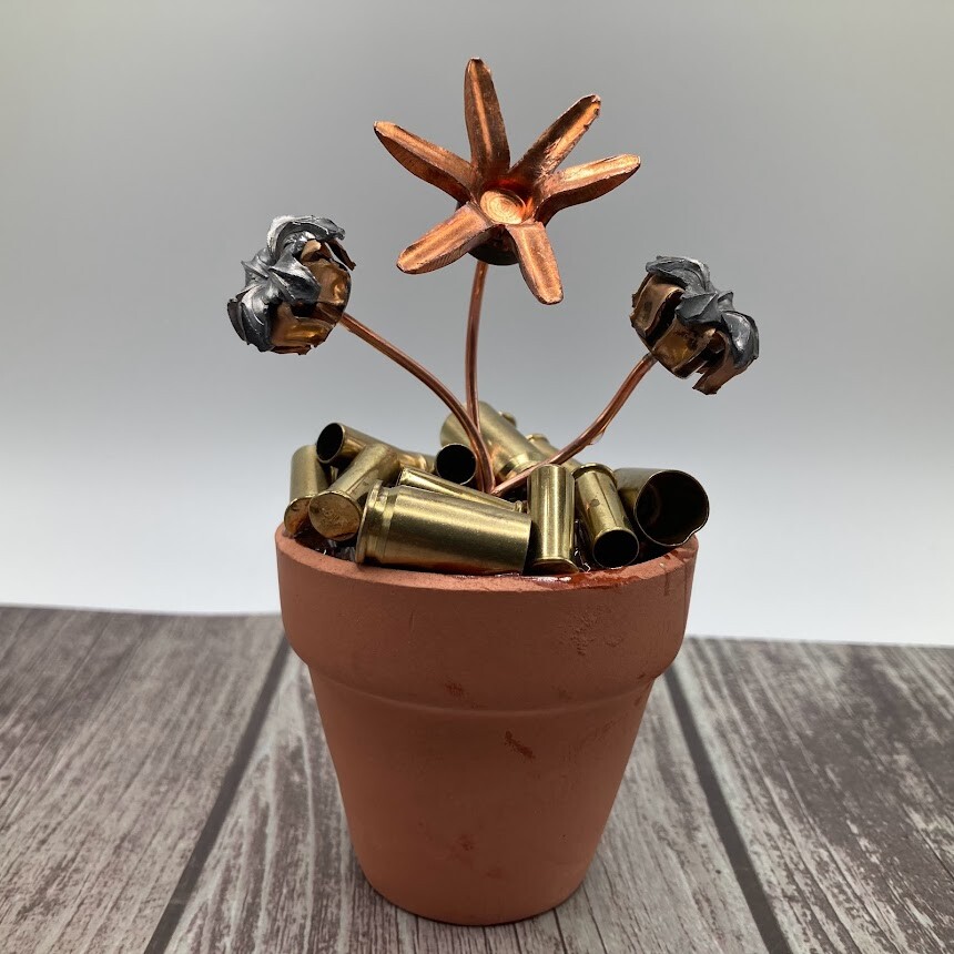 Bullet Flower Pot, Freedom Flowers, Forever Bouquet