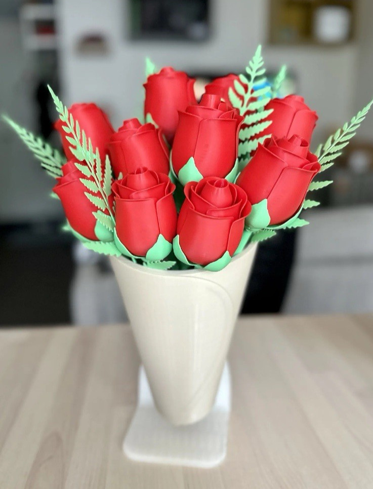CUSTOM 3D PRINTED ROSES AND BOUQUET