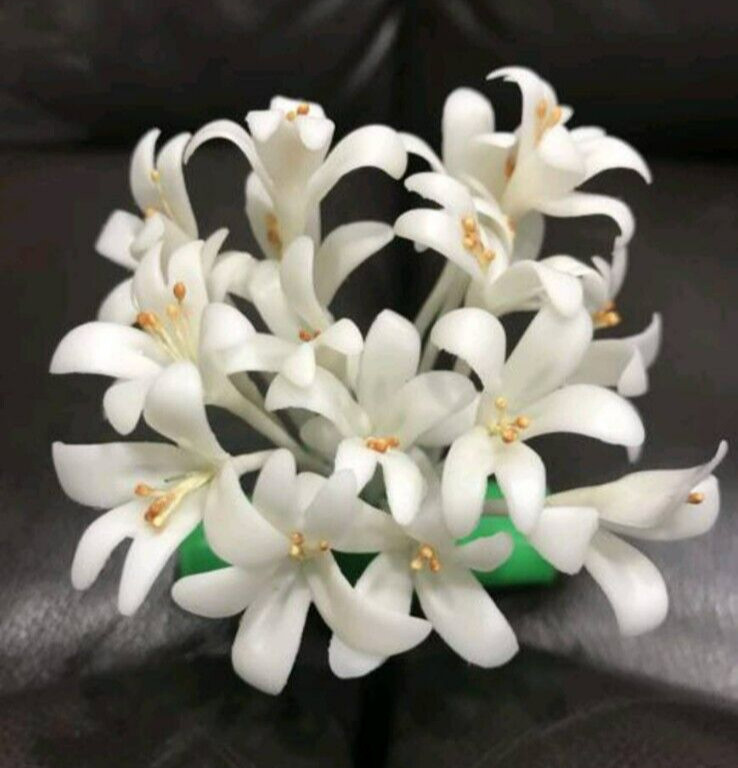 10 Pcs. Indian Cork Flowers Clay Artificial Thai Handmade Decorate Arrangement