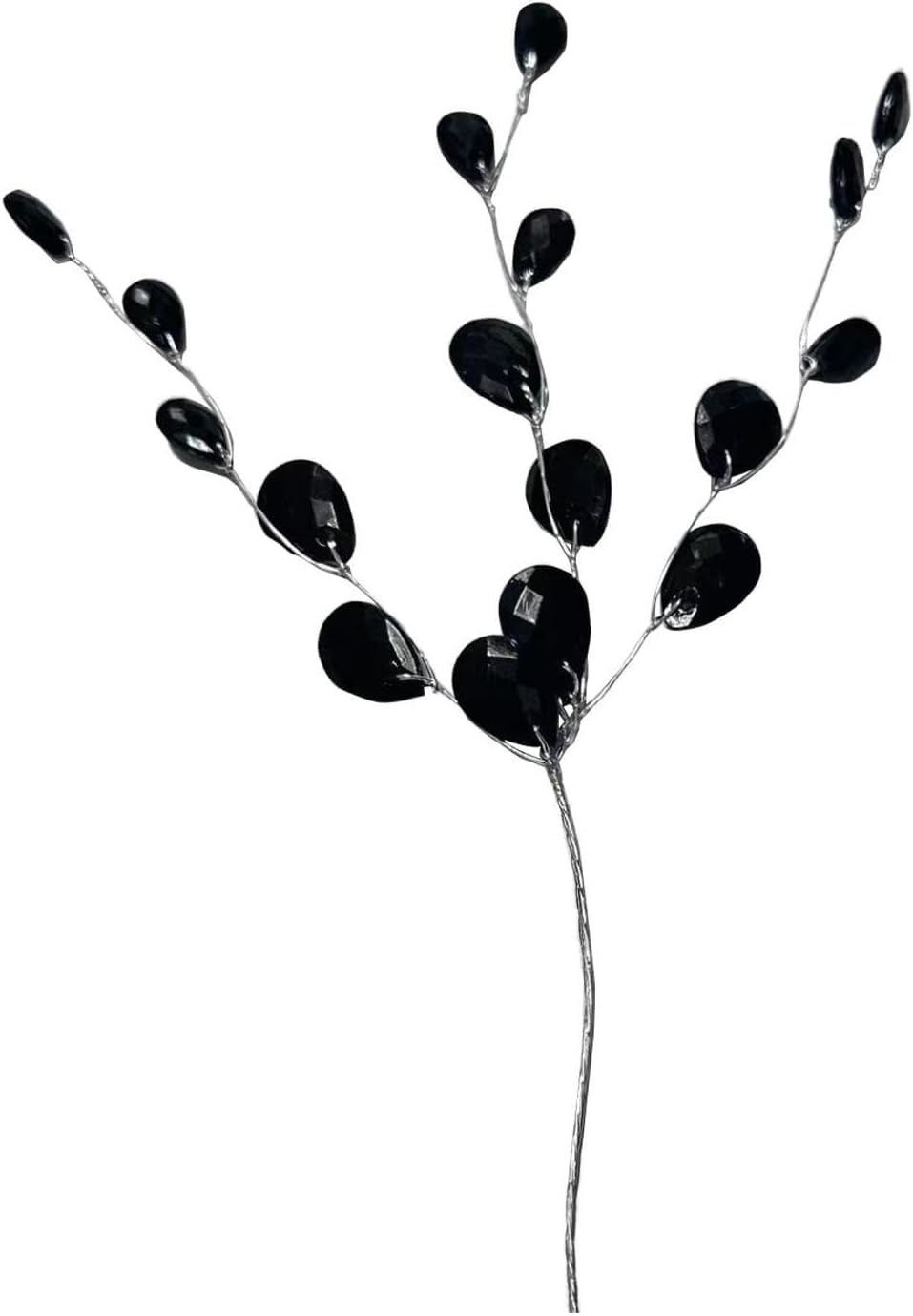 30 PCS Black Water Drops Artificial Acrylic Flower Pick Branches Plant Decor
