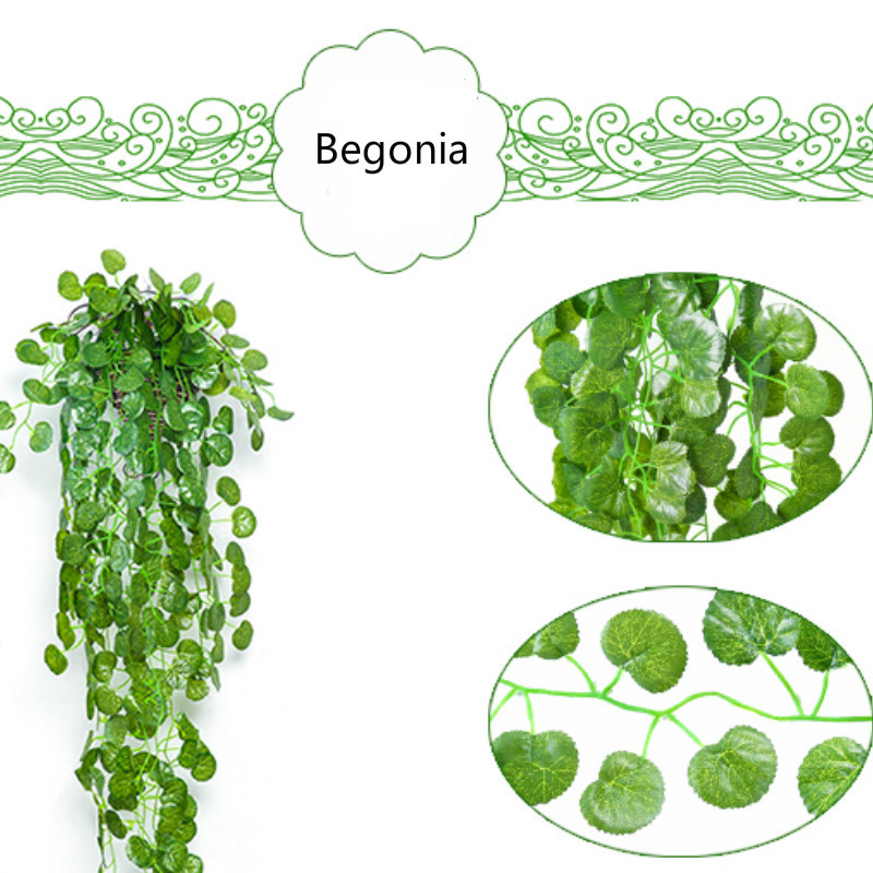 2 X Artificial Ivy Leaf Hanging Garland Plant Fake Foliage Festival Adorn Green