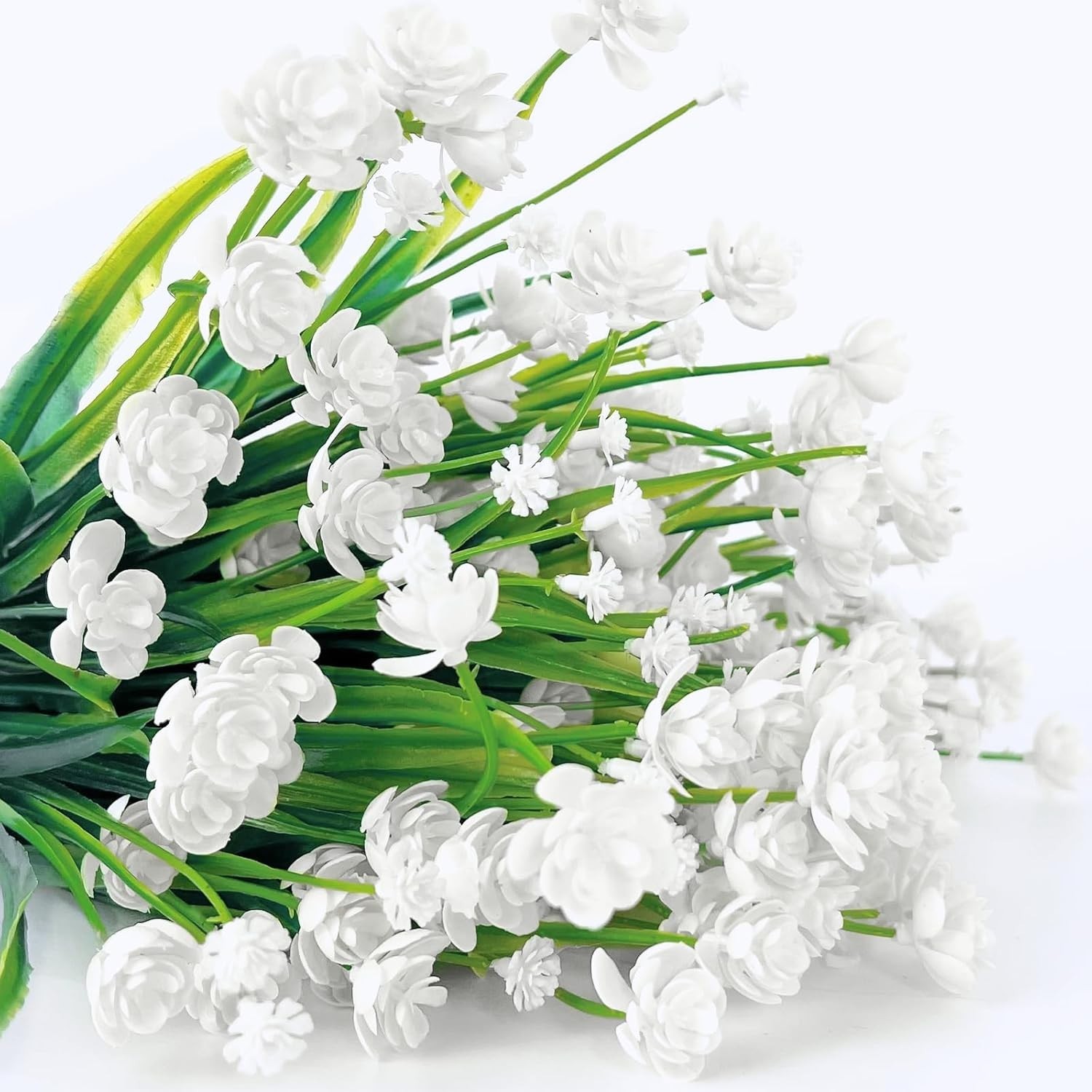 Low Maintenance 12 Bundles of UV Resistant Faux Flowers – Outdoor and Indoor Use