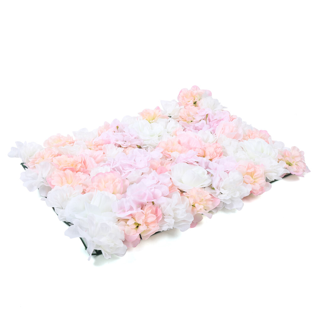 60x40cm Silk Rose Artificial Flower Wall Panel Wedding Party Backdrop Decoration