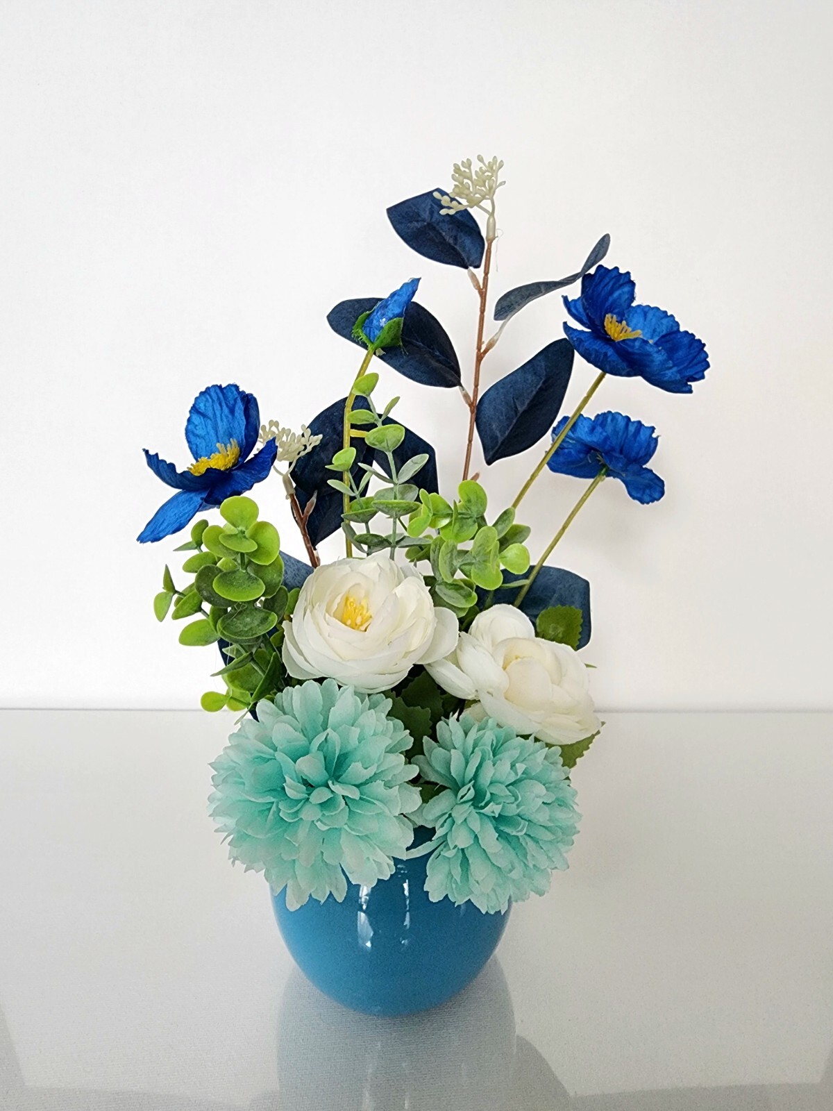 Artificial faux Ball Mixed Flora plants home kitchen office occasion decoration