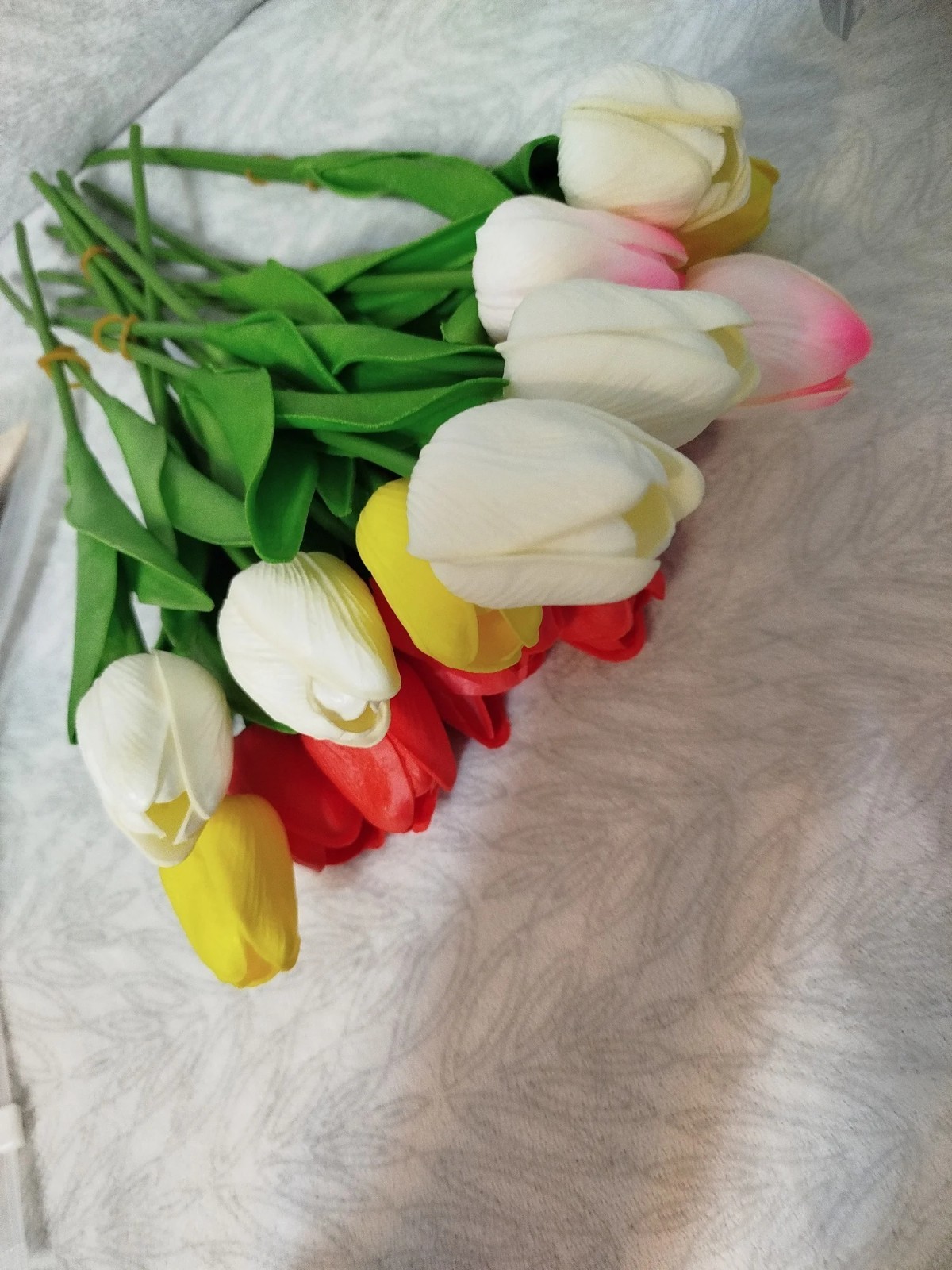 3/5PCS Real Touch Tulip Bouquet Artificial Flowers Wedding Home Decor Gift