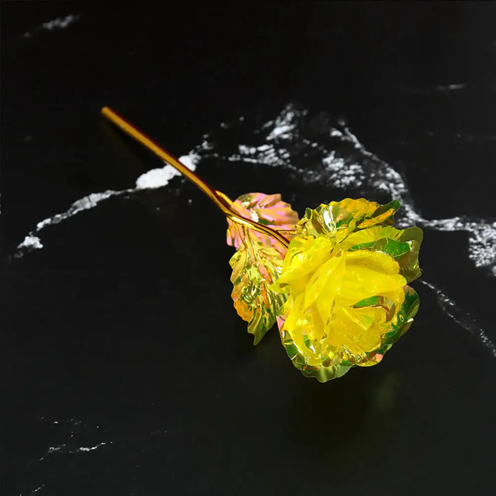 24K Eternal Rose Artificial Flowers Foil Plated Gold Rose Wedding Valentine’S Da