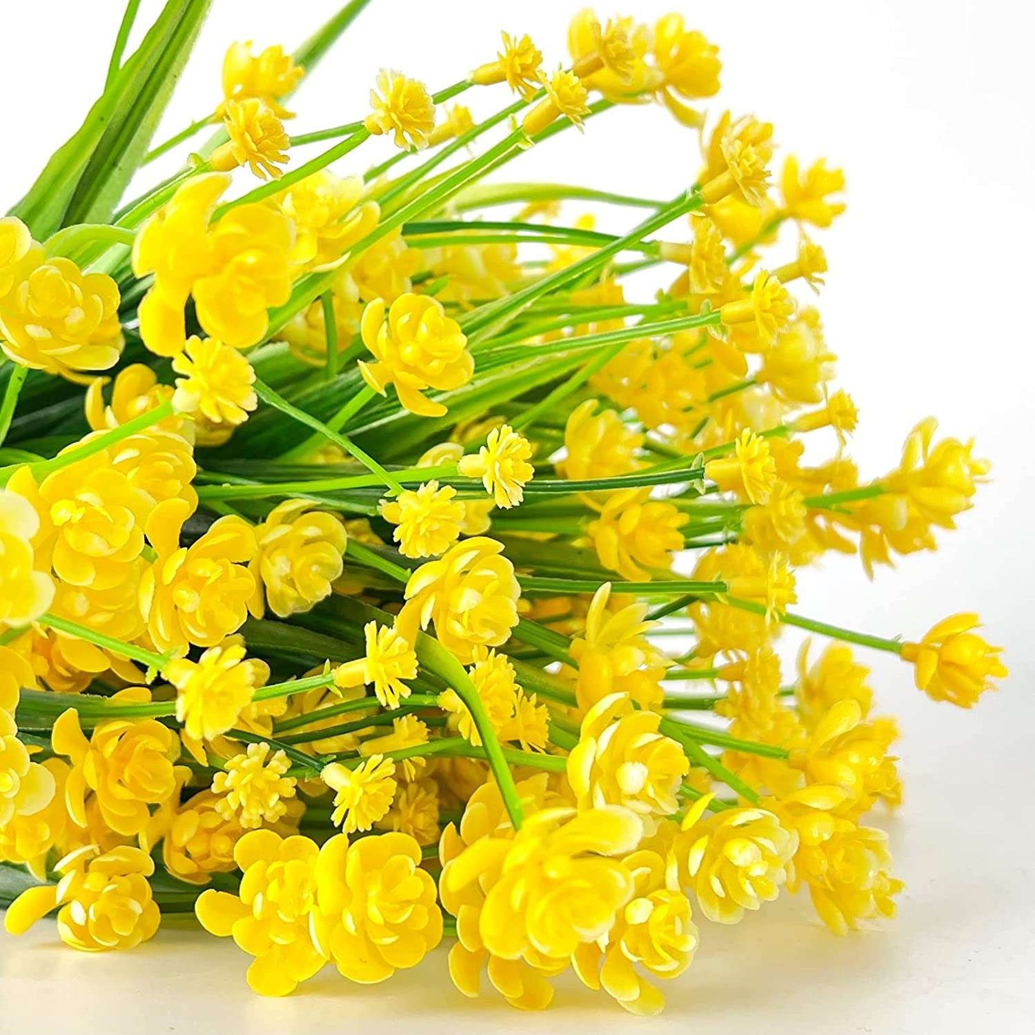 2-8 Bundles Artificial Flower UV Resistant Outdoor Outside Outdoor Fake Plant US