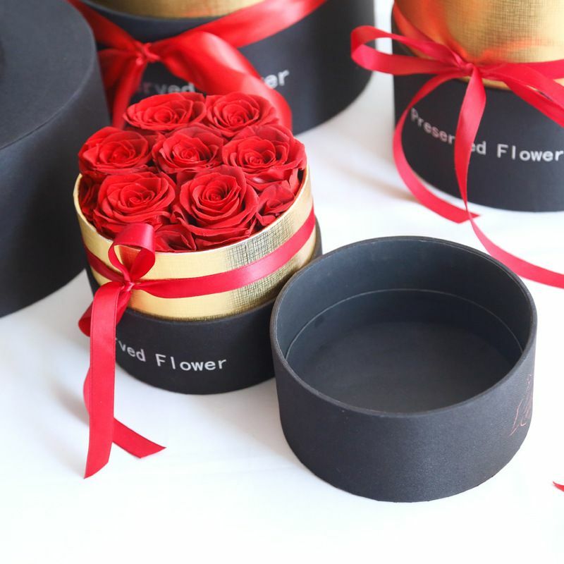 Real Preserved Rose Flower With Box Wedding Mothers Day Gift Romantic For Women